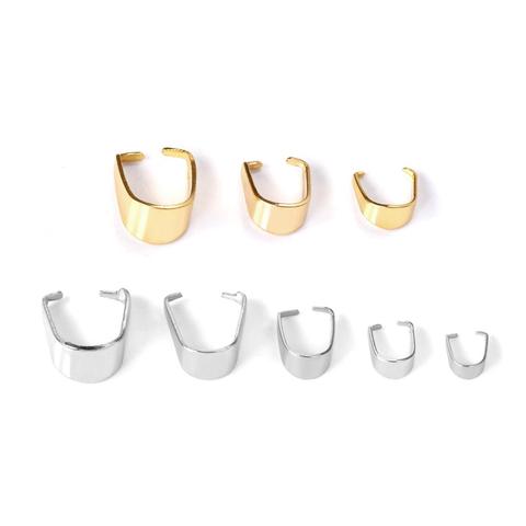 100pcs/lot Stainless Steel Gold/Silver Color Pendant Pinch Bail Clasps Necklace Hooks Clips Connector for Jewelry Making ► Photo 1/6