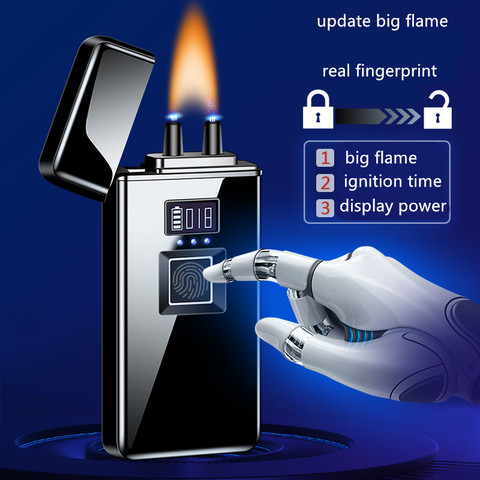 2022 Arc Plasma real fingerprint Lighter USB 4 in one smart display  charge protectio big flame Lighters friend christmas Gifts ► Photo 1/6