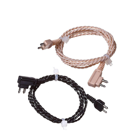 Beige / Black 2pin Hearing Aid Cable Wire Cord Fits VITA-118 Axon F-16 etc. ► Photo 1/1