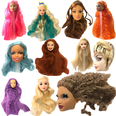 NK2022 One Pcs Newest Style Variety Doll Head Girl Long Hair Doll Accessories 1/6 Doll Best DIY Gift Girl Toy 12X ► Photo 1/6