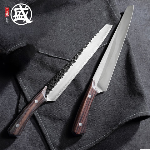 MITSUMOTO SAKARI 9.4''inch lamb chop steak knife Japanese ebony wood handle chef  knife gift box - Price history & Review, AliExpress Seller - Shop5539001  Store