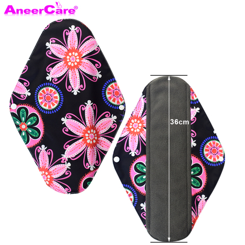 Cloth Menstrual Sanitary Reusable Washable Sanitary Pads Panty Liner Bamboo Charcoal Mama Cloth Menstrual Pad ► Photo 1/6