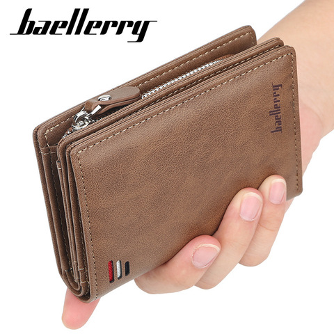 Baellerry Vintage Leather Hasp Men's Small Wallet and Coin Purse
