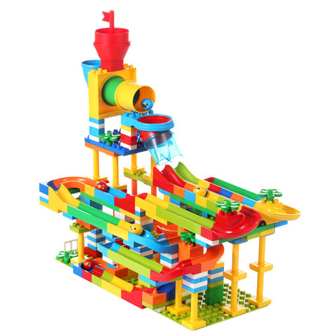 Basic Marble Race Tournament Maze Expansion Building Blocks Parts Running Ball Track Crossing Curve Terminal Pipe Compatible ► Photo 1/6
