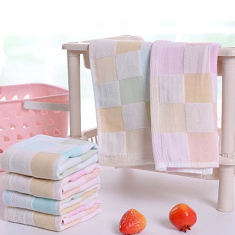 Born Ultra Soft Baby Cotton Bath Towel Feeding Wipe Cloth Square Face Hand Small Towel For Infant Kids Solid Color Feeding Towel ► Photo 1/6