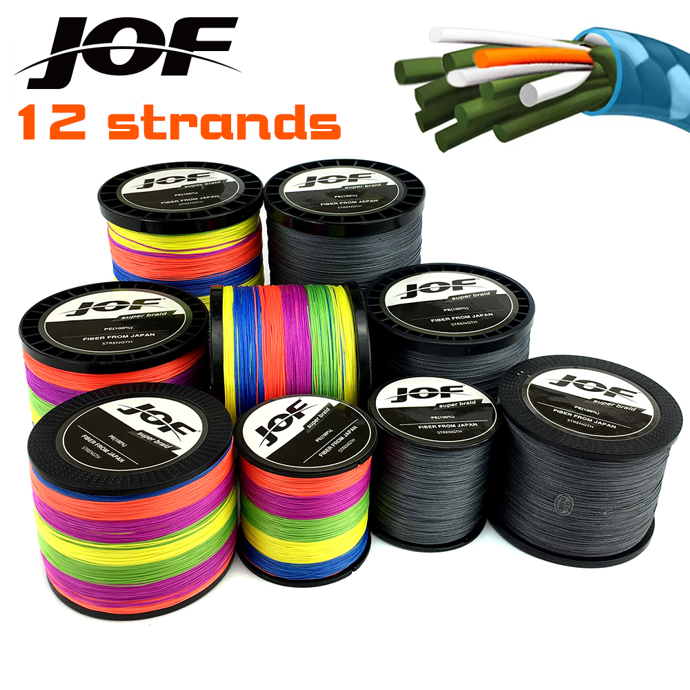 Heavy Duty 12 Strands Pe Braided Fishing Line Multifiament Pe Braided Sea