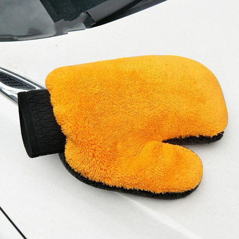 Coral Fleece Velvet Plush Short Wool Mitt Wash Car Mitten Washing Brush Cleaning Glove Tools Cloth ► Photo 1/5