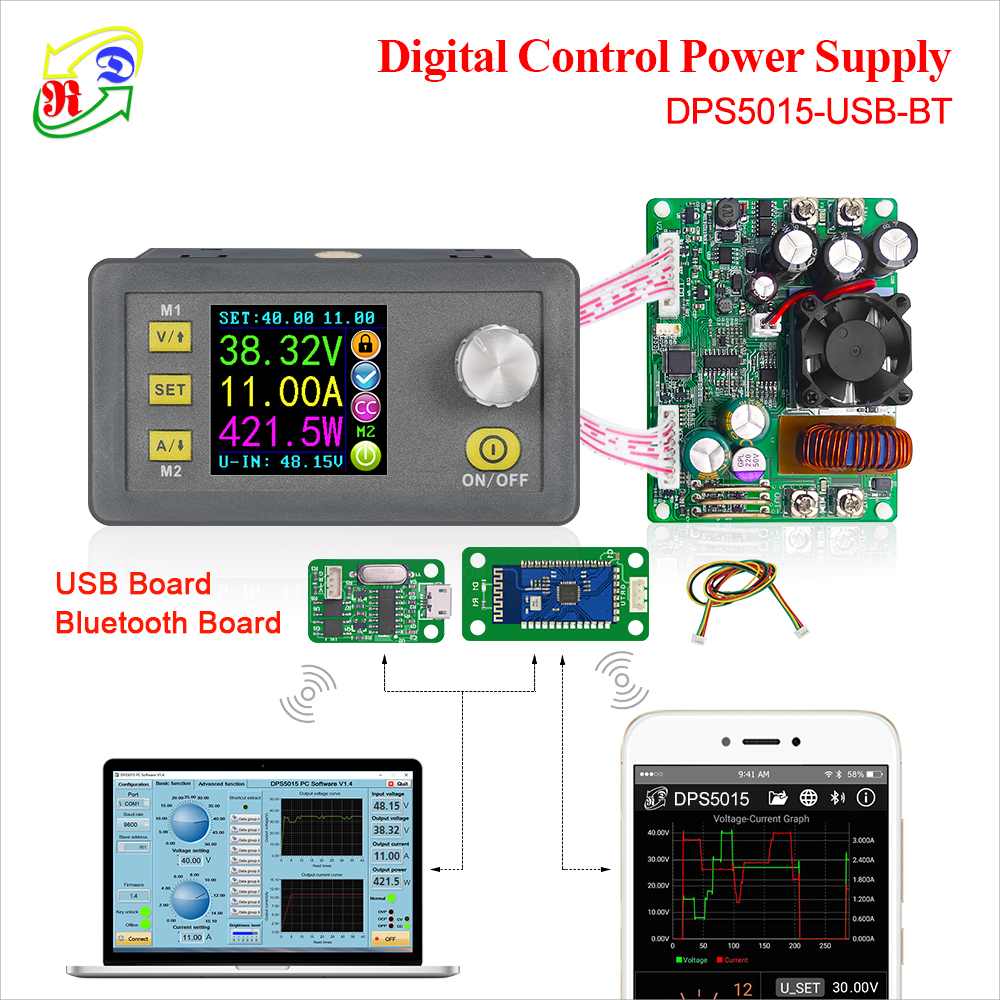 Constant Voltage Programmable Step-down Power Supply Module LCD Buck Converter C