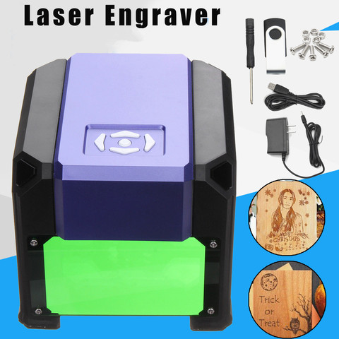 3500mW 80x80mm USB Desktop Mini Laser Engraver Machine Printer DIY Logo Marking Cutter Engraving Range CNC Laser Carving For WIN ► Photo 1/6