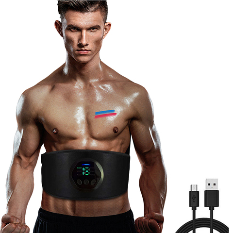 Abdominal Muscle Trainer EMS Electronic ABS Fitness Equipment Belt Vibration Muscle Massager USB For Waist Thigh Calf Arm ► Photo 1/6