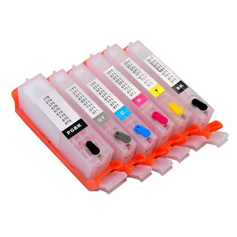 PGI-470 470 refillable ink cartridge with auto reset chip For CANON PIXMA MG6840 MG5740 TS5040 TS6040 printer ► Photo 1/6