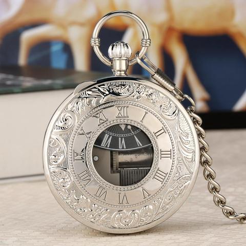 Swan Lake Musical Antique Pocket Watch New 2022 Music Pendant Clock Vintage Roman Numerals Display Cover Pocket Clock ► Photo 1/6