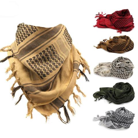 Hunting Apparel Accessory 100% Cotton Thick Muslim Hijab Tactical Desert Arabic Scarf Arab Scarves Men Winter Windproof ► Photo 1/6
