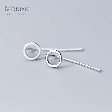 Modian Authentic 925 Sterling Silver Round Drop Earring for Women Fashion Geometric Hook Earring Fashion Fine Jewelry 2022 New ► Photo 1/4