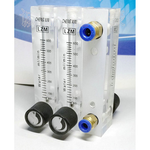 1-10 16-160 1.6-16 25-250 60-600ml Per Min LZM-6T Liquid Water Flowmeter Rotameter With Valve Push In 6/8/10/12mm Tube ► Photo 1/1