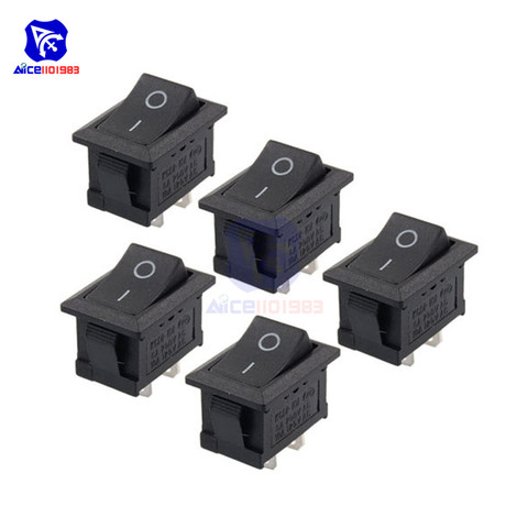 diymore 5PCS/Lot KCD1-101 2Pin ON/OFF Switch / KCD1 3Pin ON/OFF Switch Snap 6A 250V 10A 125V SPST Switch ► Photo 1/6