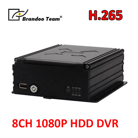 Inexpensive 8 channel BUS DVR, support 2TB HDD, 128GB sd, real time recording, 1080P resolution and H.265 compression ► Photo 1/5