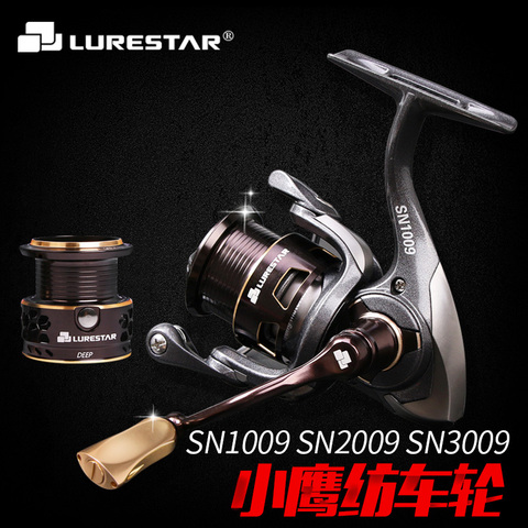 Lurestar 1000-3000 9 Bearings Fishing Reel 2 Spools Carp Fishing 5.2:1 Squid Saltwater Metal Handle Reels Coil Spinning Reel ► Photo 1/5