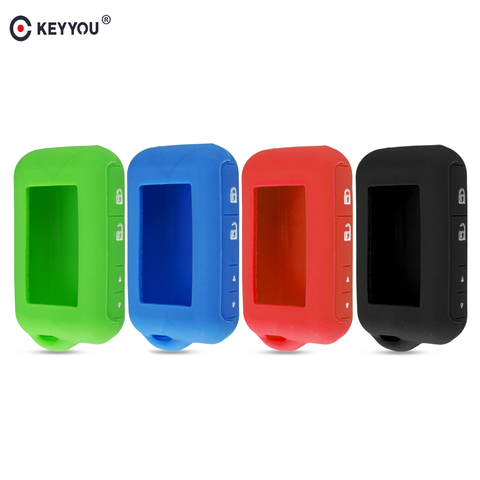 KEYYOU Silicone Key Case For 2 Way Car Alarm System For Starline E60 E61 E62 E90 E91 Remote Control Key Fob ► Photo 1/6