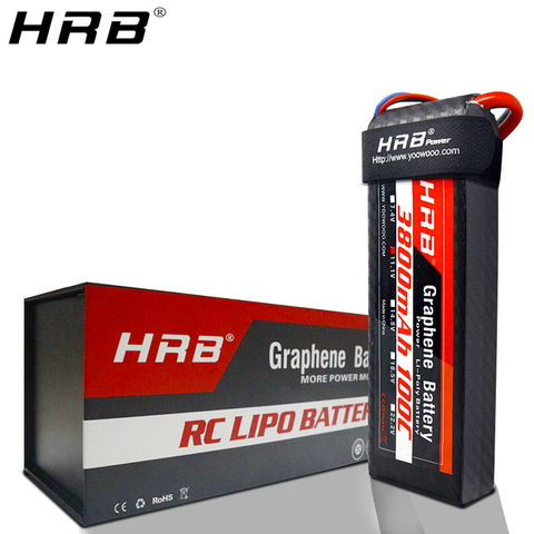 HRB 3800mah Graphene 7.4V 11.1V Lipo Battery 2S 3S 4S 100C 14.8V XT90 XT60 Deans T EC5 RC Airplane Drone Parts 5S 18.5V 6S 22.2V ► Photo 1/1