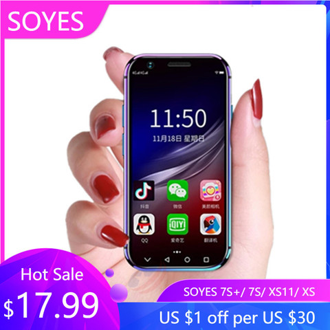 SOYES XS/XS11/7S 4G LTE Android Smartphone Quad Core Dual Sim Wifi Unlock Face ID Mini Mobile Phone Google Play Store Free Case ► Photo 1/6