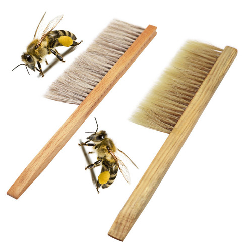 Beekeeping Tools Wood Honey Brush  Wasp bee Sweep Two Rows Of Horse Tail Hair New Bee Brush Beekeeping Equipment ► Photo 1/6