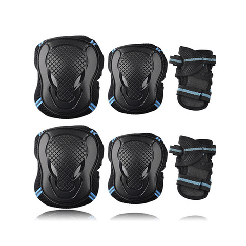 6pcs/set Skateboard Ice Roller Skating Protective Gear Elbow Pads Wrist Guard Cycling Riding Knee Protector for Kids Men Women ► Photo 1/6