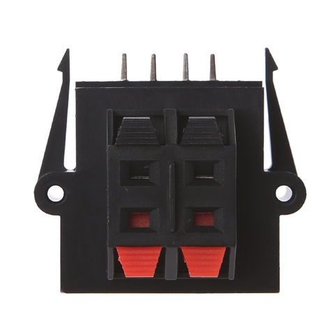4 Way 2 Row Push Release Connector Strip Block Plate Stereo Speaker Terminal H8WA ► Photo 1/5