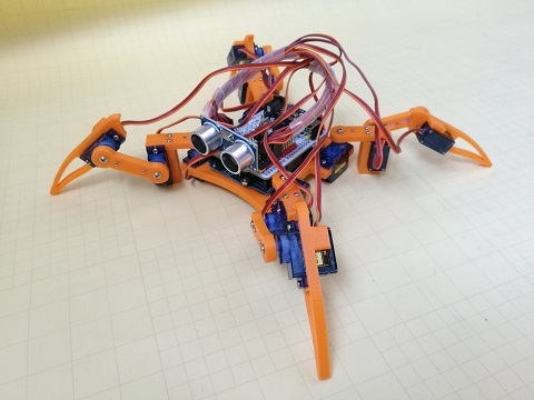 12DOF 8DOF 3D Print 4-legged Steering Engine Robot Spider Man with Bluetooth Controller Comptiable Ardui Driving Board DIY Kits ► Photo 1/5