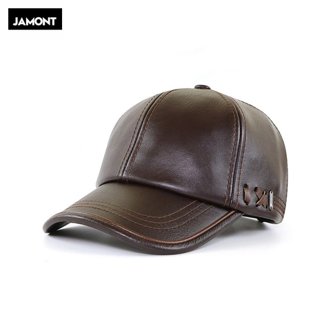 Brand Autumn Winter Leather Baseball Cap Men Women Gorras Planas Snapback Hat Bone Masculino PU Leather Trucker Cap ► Photo 1/6