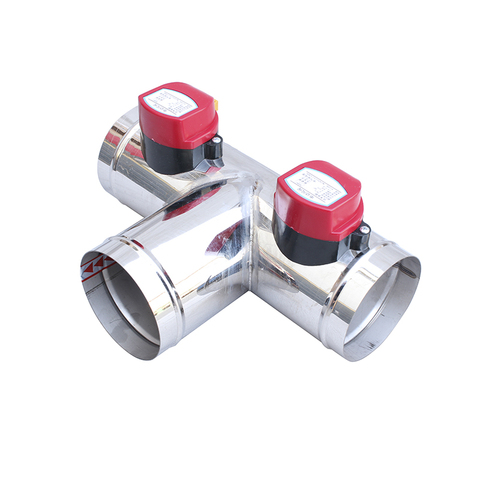 AC 220v AC110V DC12V DC24V stainless steel  motorized ventilation register motorized valve   Air Duct Valve  OD51mm-150mm ► Photo 1/1