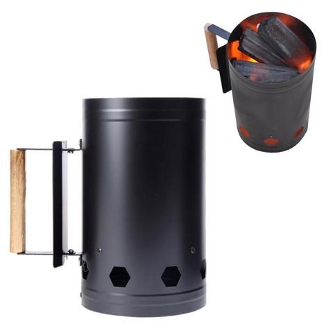 Barbecue tools Fast Charcoal Ignition Barrel Carbon Stove gnition Outdoor Barbecue Fire bamboo Chimney Starter ► Photo 1/6