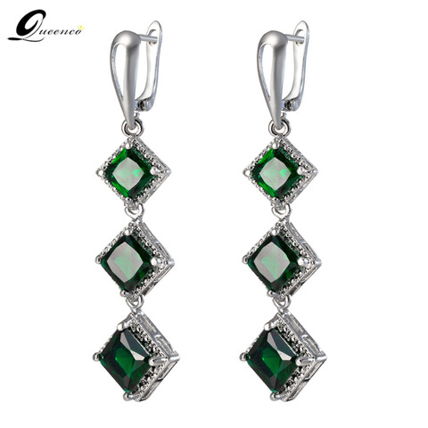 Green Dangle Wedding Earring Trendy Earrings Jewelry Women's Accessories Brincos Pendientes Novidades Wholesale Jewlery Joyas ► Photo 1/6