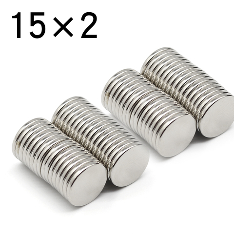 10/20/50/100 Pcs 15x2 Round NdFeB Neodymium Magnet N35 Super Powerful Small imanes Permanent Magnetic Disc ► Photo 1/6