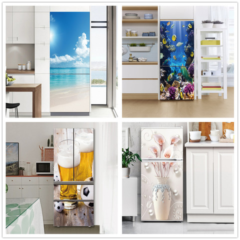 60x180cm PVC Self-Adhesive Refrigerator Sticker Home Design Decoration Wallpaper Poster Wardrobe Fridge Door Decor Decals Mural ► Photo 1/6