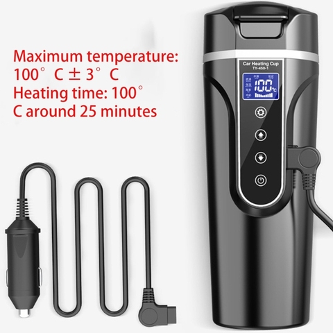 12V 24V Portable Car Heating Cup Stainless Steel Water Warmer Bottle Car Kettle ► Photo 1/6