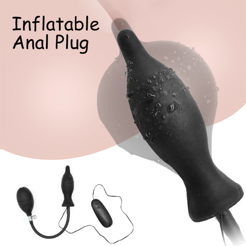 10-frequency Silicone Expand Inflatable Anal Plug Vibrator Body-Safe Medical Grade Waterproof Butt Sex Toy for Male and Female ► Photo 1/6