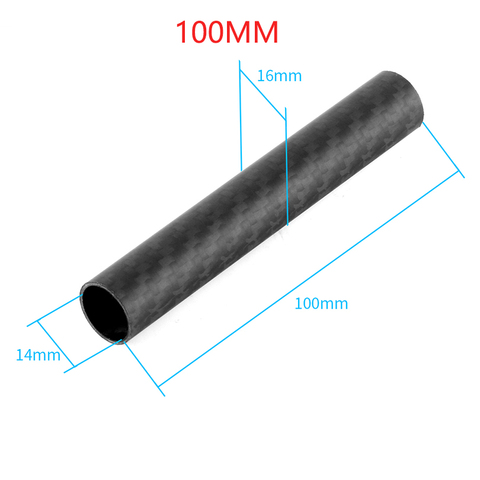 JMT High-strength 3K Carbon Fiber 16*14*150MM 16*14*185MM Tube Twill Matt For Plant Protection UAV Drone ► Photo 1/6