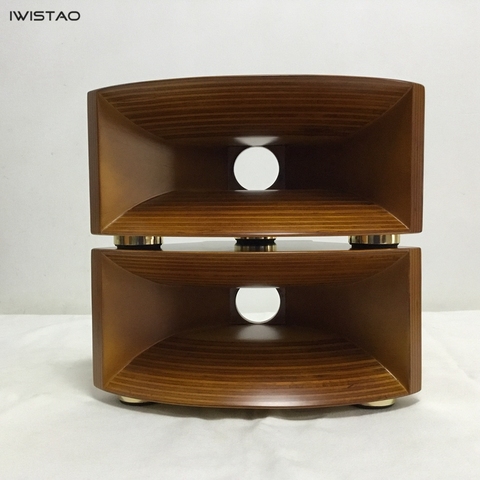 IWISTAO HIFI Empty Wood Horn Solid 1 Pair Treble Compensation for Full Range Matched Fostex FT17H Horn Super Tweeter 265mm ► Photo 1/6