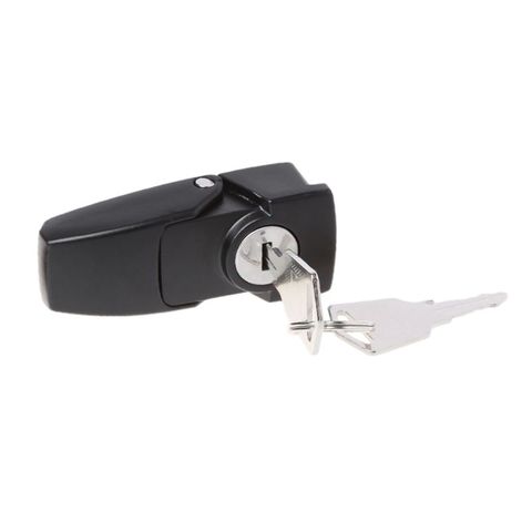 New Cabinet Black Coated Metal Hasp Latch DK604 Security Toggle Lock With Two Keys ► Photo 1/6