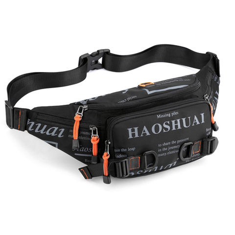 Men Nylon Waist Pack Belt Bag Running Waterproof Multi-purpose Travel Male Sling Chest Fanny Pack Bum Hip Bags ► Photo 1/6