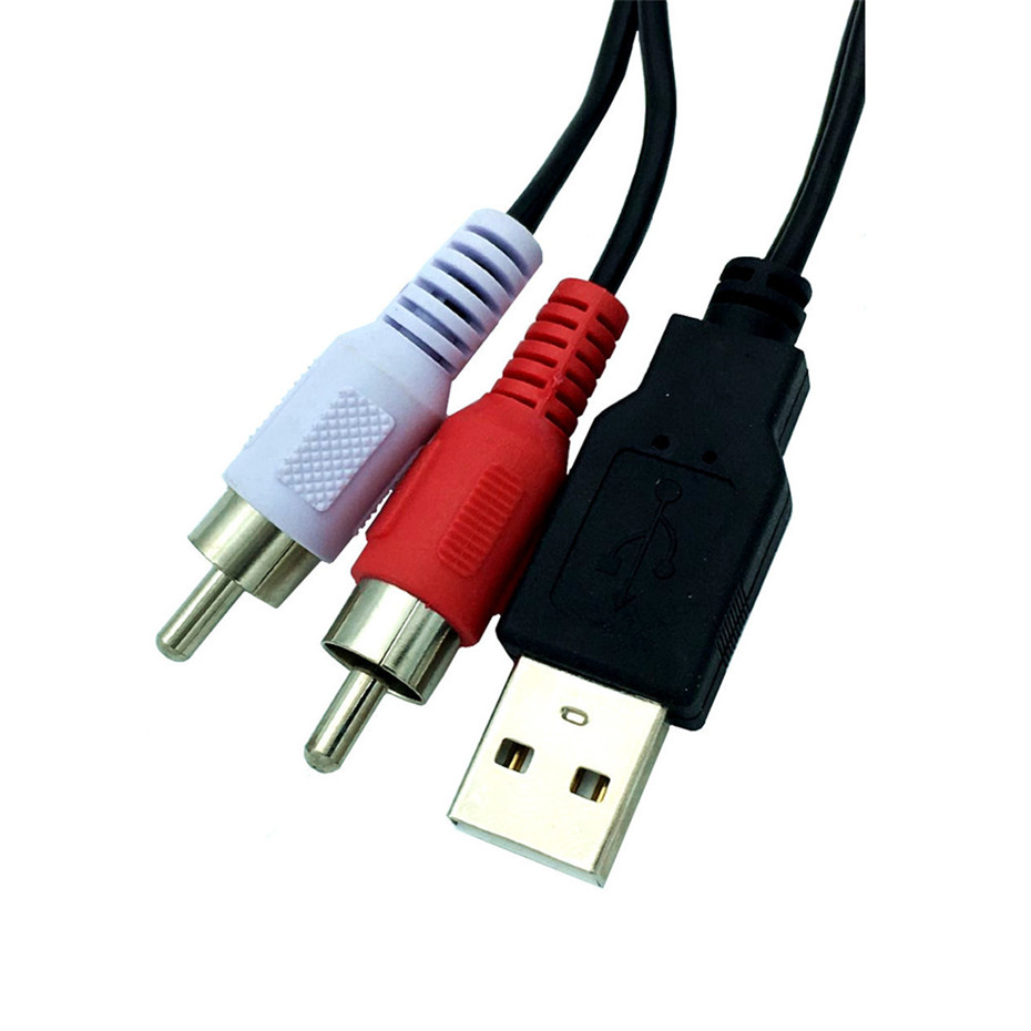Buy Online 5ft Usb A Male To 2 Rca Phono Male Av Cable Lead Pc Tv Aux Audio Video Adapter 1 5m Alitools