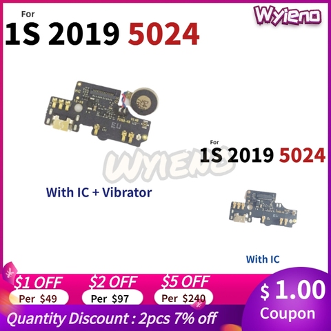 Wyieno For Alcatel 1S 2022 5024 5024D 5024Y 5024K USB Dock Charging Port Plug Charger Flex Cable With Microphone MIC Board ► Photo 1/2