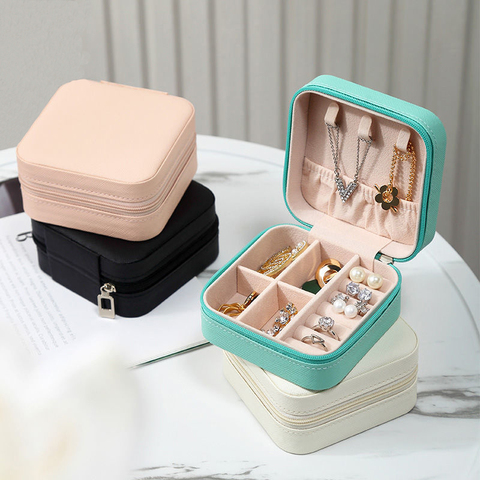 2022 Jewelry Organizer Display Travel Jewelry Case Boxes Portable Jewelry Box Leather Storage Joyeros Organizador De Joyas ► Photo 1/6