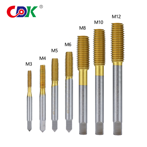 1pcs Roll Form Tap M3 M4 M5 M6 M8 M10 M12 High Speed Steel Screw Tap Drill Bit Ti Coated Metric Thread Tap ► Photo 1/6