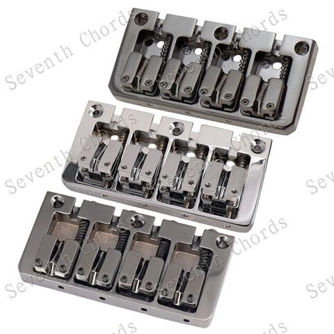 A set of 4 strings bass guitar Bridge guitar parts black Musical instrument guitar accessories three colors can ba choosed ► Photo 1/6