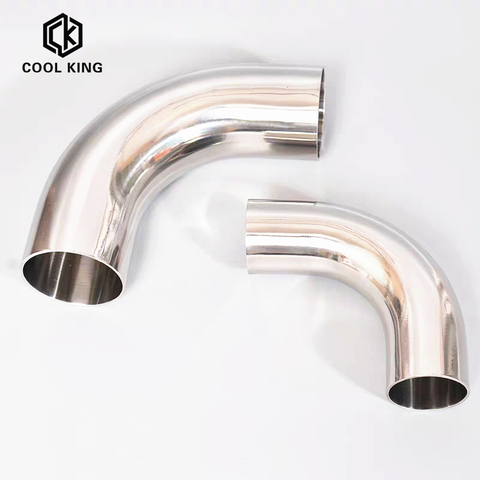 CK 19-108mm Stainless Steel 304 OD Elbow 90 Degree Sanitary Welding Elbow Pipe Connection Fittings polishing Food grade 3/4
