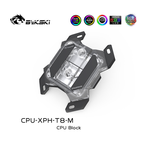 Bykski CPU Water Block For AMD Ryzen 3/5/7 AM2 ,AM2+,AM3,AM3+AM4 ,Ryzen ThreadRipper CPU Cooler 5v 3pin,12v 4pin CPU-XPH-T8-M ► Photo 1/6