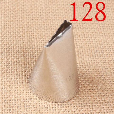 #128 Large Size Piping Nozzle Seamless Icing Tube Cream Nozzle Cake & Cupcake Decorating Tools Bakeware Create Petals Icing Tips ► Photo 1/6