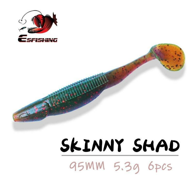ESFISHING Soft Lure Bass Carp Fishing Skinny Dipper 95mm 6pcs Crankbait Bait Isca Artificial Trout Lure Wobbler ► Photo 1/5